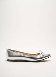 Balerine material neted toc plat până la 3 cm argintiu JUSTFAB femme