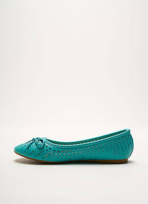 Balerine material neted toc plat până la 3 cm verde JUSTFAB femeie