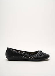 Balerine material neted toc plat până la 3 cm negru JUSTFAB femme
