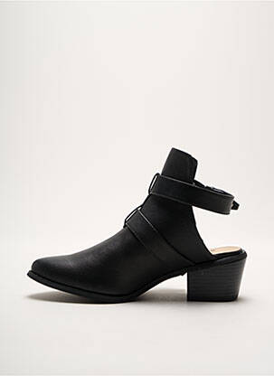 Botine/ghete material neted toc de 4 la 6 cm negru JUSTFAB femeie