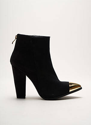 Botine/ghete material neted toc înalt de 10cm și mai mult negru JUSTFAB femeie