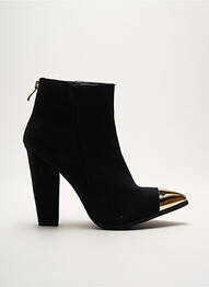 Botine/ghete material neted toc înalt de 10cm și mai mult negru JUSTFAB femme