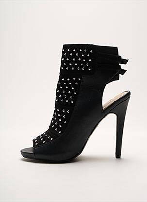 Botine/ghete material neted toc înalt de 10cm și mai mult negru JUSTFAB femeie