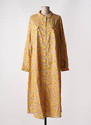 Rochie lungă mâneci lungi mâneci lungi galben BELLA JONES femeie