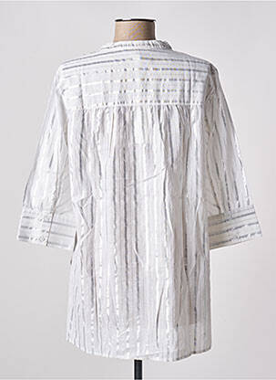 Bluză țesătură poplin mâneci 3/4 argintiu GERARD DAREL femeie