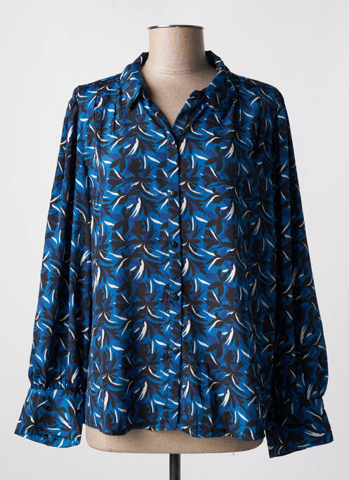 Cămașă imprimeu fantezie mâneci lungi albastru ANGE femme