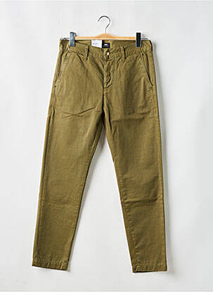 Pantalon chino țesătură poplin mărime normală verde EDWIN bărbat
