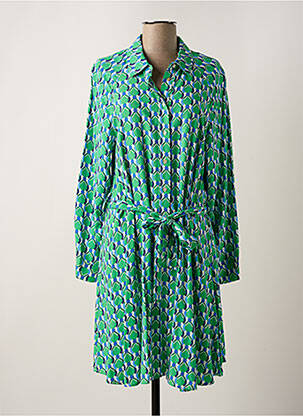 Rochie midi croială fluidă mâneci lungi verde C'EST BEAU LA VIE femeie