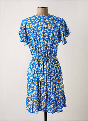 Rochie midi imprimeu floral mâneci scurte albastru TIFFOSI femeie