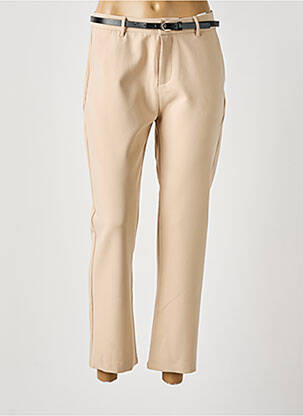 Pantalon 7/8 talie cu cleme mărime normală bej TIFFOSI femeie