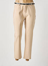Pantalon 7/8 talie cu cleme mărime normală bej TIFFOSI femeie