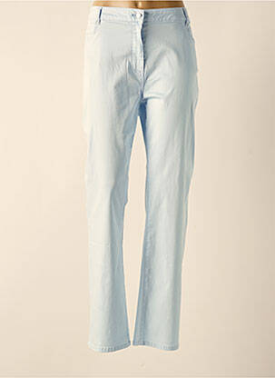 Pantalon slim țesătură poplin mărime normală albastru JULIE GUERLANDE femme