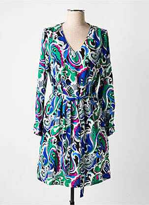 Rochie scurtă mâneci lungi mâneci lungi verde BY ONE femeie
