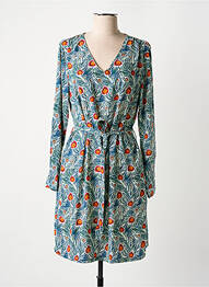 Rochie scurtă mâneci lungi mâneci lungi albastru BY ONE femme