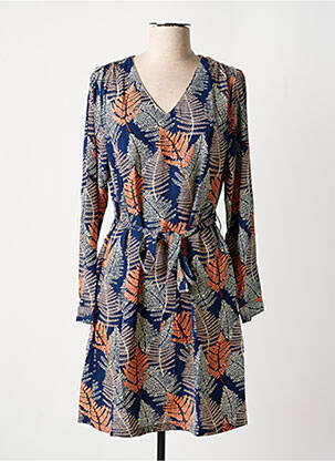 Rochie scurtă mâneci lungi mâneci lungi albastru BY ONE femeie
