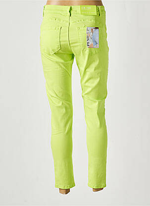 Pantalon 7/8 țesătură poplin mărime normală verde ANA LUCY femeie