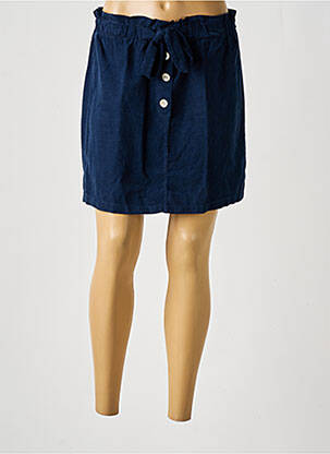 Fustă scurtă croială dreaptă albastru MADE IN ITALY femme