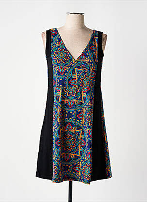 Rochie scurtă fără mâneci fără mâneci albastru DIPAWALI femeie