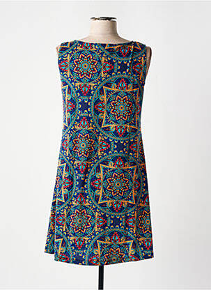 Rochie scurtă fără mâneci fără mâneci albastru DIPAWALI femeie