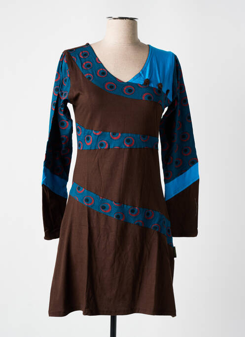 Rochie scurtă maro DIPAWALI femeie