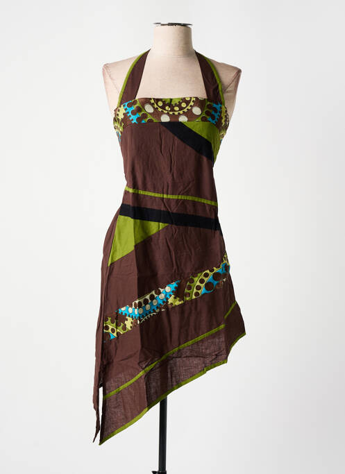 Tunică mâneci lungi maro DIPAWALI femeie