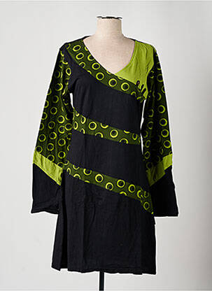 Rochie midi mâneci lungi mâneci lungi verde DIPAWALI femeie