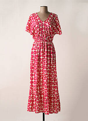 Rochie lungă roz ICHI femeie