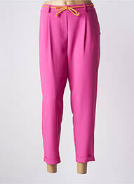 Pantalon 7/8 talie elastică roz PLEASE femeie