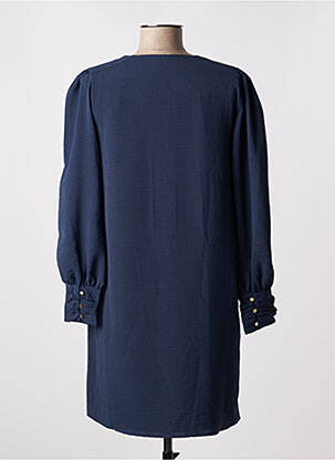 Rochie scurtă croială fluidă mâneci lungi albastru I.CODE (By IKKS) femeie