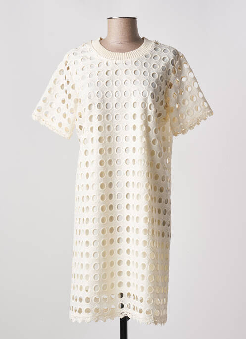 Rochie midi bej ELLI WHITE femeie