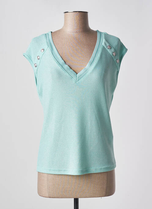 Top albastru MORGAN femeie