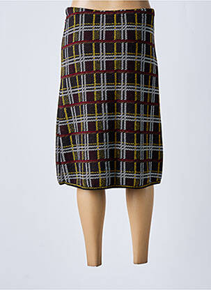 Fustă midi elasticitate negru SAINT CHARLES femeie