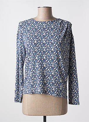Top elasticitate mâneci lungi albastru MAX MARA femeie