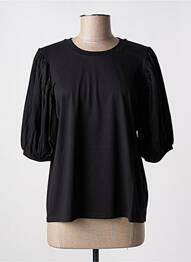 Tricou mâneci lungi mâneci lungi negru IDANO femme