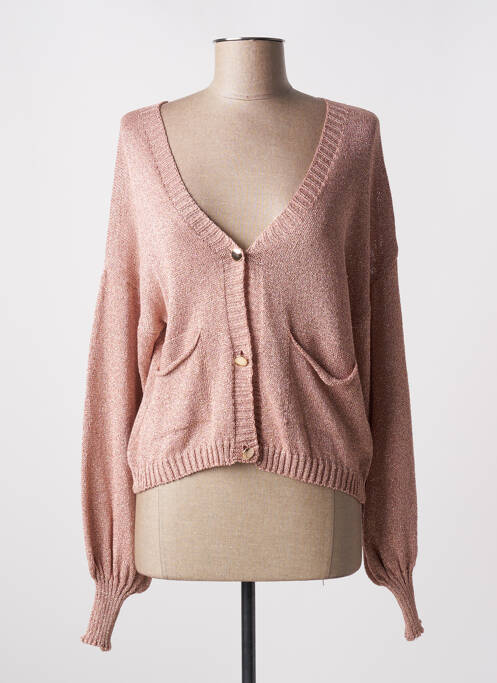 Vestă cu mâneci lungi roz M femeie