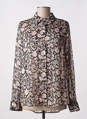 Cămașă imprimeu floral mâneci lungi negru JANIS & JOHN femeie