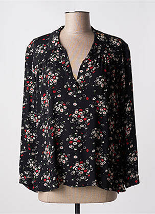 Bluză imprimeu floral mâneci lungi negru GERARD DAREL femeie