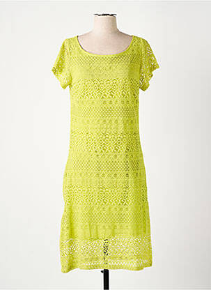 Rochie midi mâneci scurte mâneci scurte verde AGATHE & LOUISE femeie