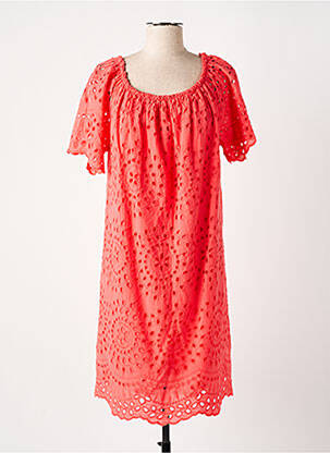 Rochie midi roz COULEURS DU TEMPS femeie