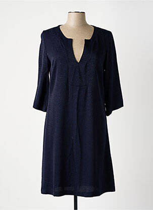Rochie midi mâneci 3/4 mâneci 3/4 albastru JANIS & JOHN femeie