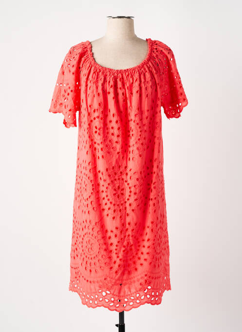 Rochie midi roz COULEURS DU TEMPS femeie