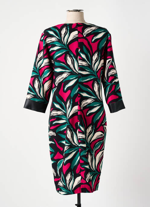 Rochie midi imprimeu floral mâneci 3/4 roz GRIFFON femme