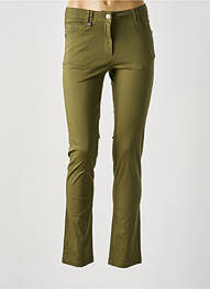 Pantalon slim talie elastică mărime normală verde AGATHE & LOUISE femme