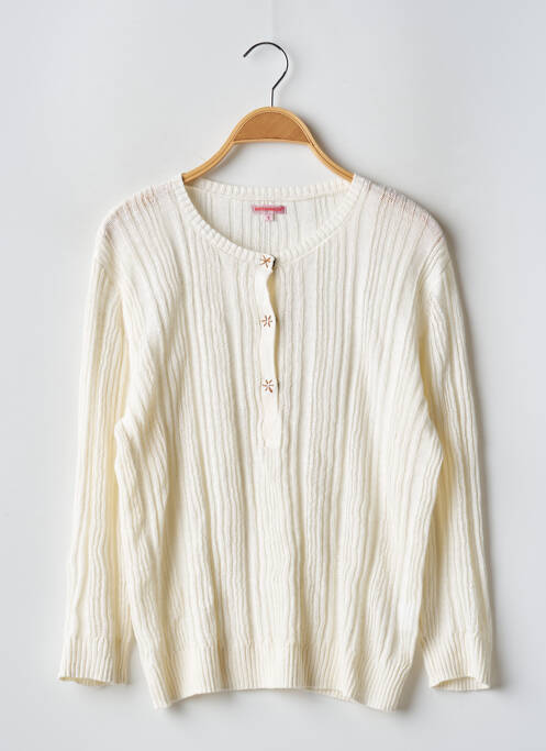 Pulover guler rotund mâneci lungi bej BENSIMON femme