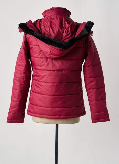 Geacă matlasată buzunare cu glugă roșu HORKA femme