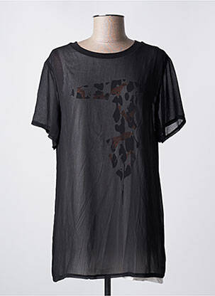 Top croială fluidă mâneci scurte negru TRUSSARDI JEANS femme