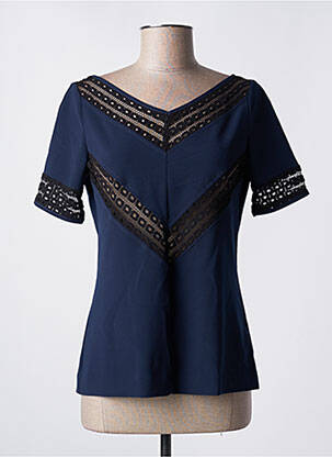 Top mâneci scurte mâneci scurte albastru TRUSSARDI JEANS femeie