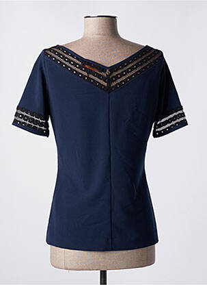 Top mâneci scurte mâneci scurte albastru TRUSSARDI JEANS femeie