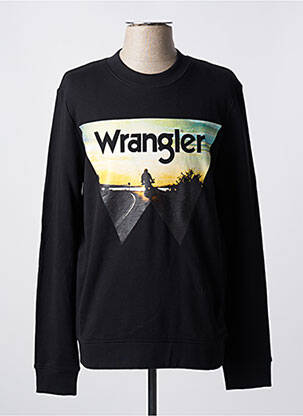 Hanorac țesătură jersey mâneci lungi negru WRANGLER bărbat
