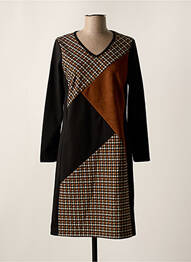 Rochie midi mâneci lungi mâneci lungi negru GUY DUBOUIS femme